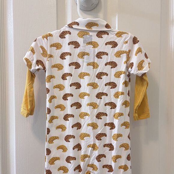 Kickee Pants Natural Croissants Polo Romper Bamboo Boys Size 18-24 Months - Picture 12 of 14